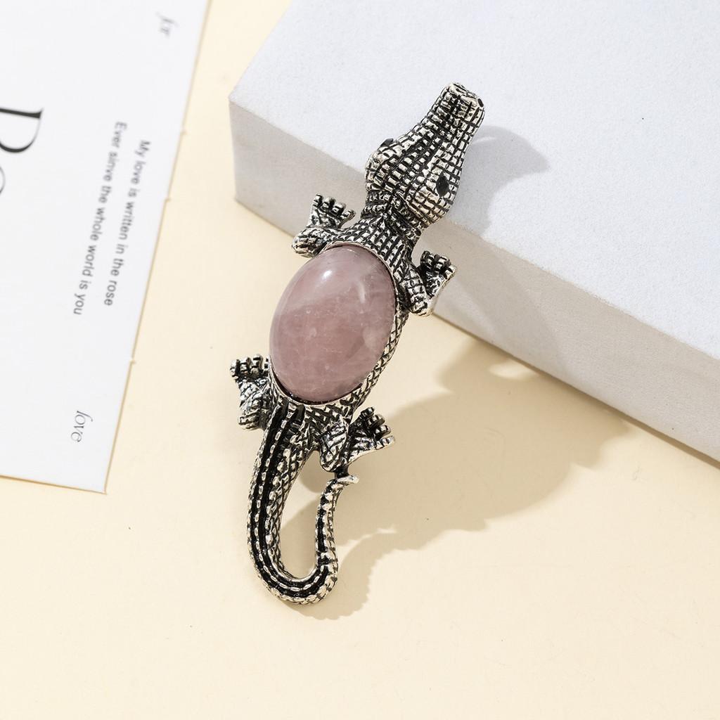 Creative Cartoon Crocodile Brooch With Alloy Inlay For Jewelry Making And Accessories