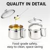 Kitchen Storage Bottle Ghee Container 500ml Stainless Steel Canister Ghee Pot With Lid&Spoon For Tea Sugar Salt Oil Seasoning