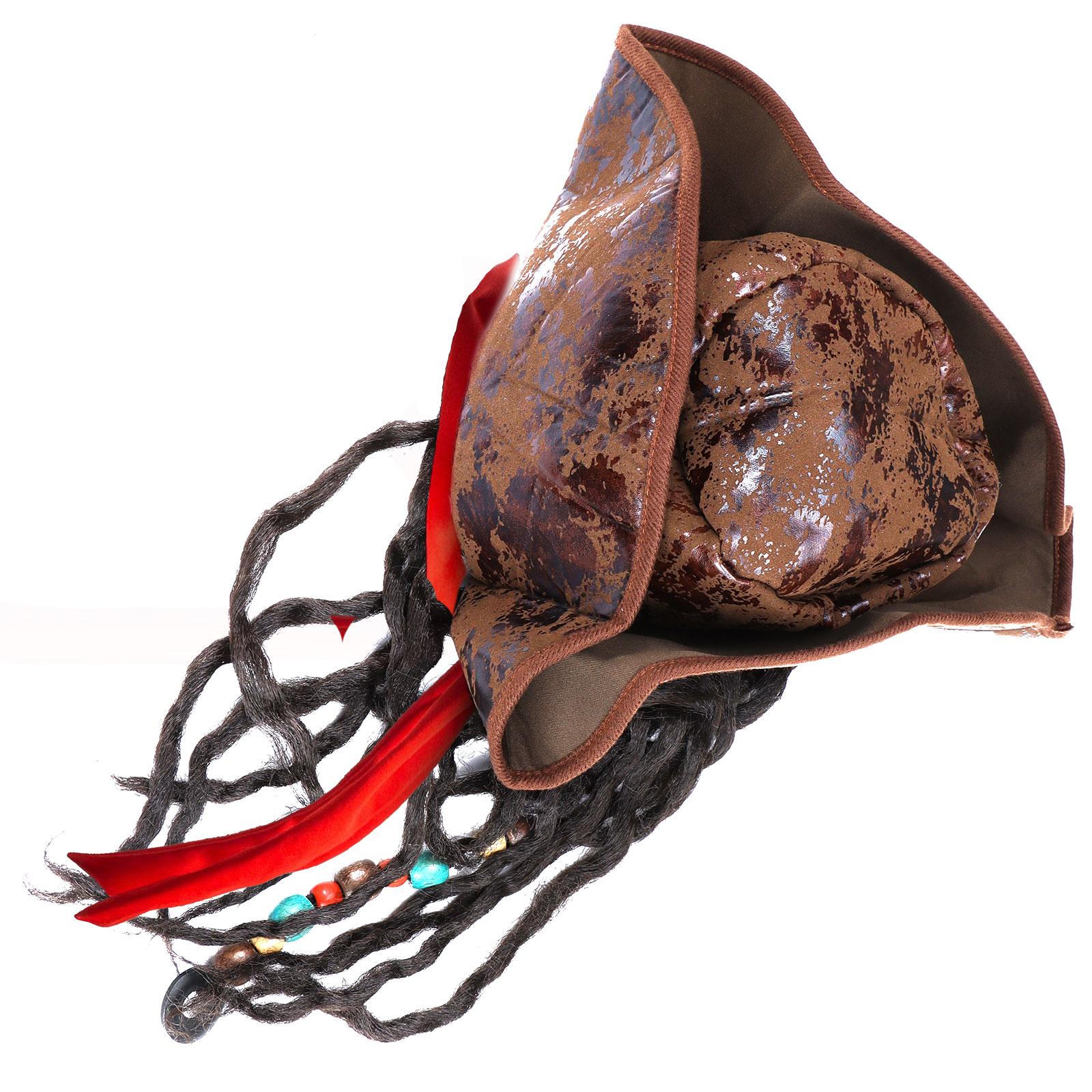 

Pirate Hat With Dreadlocks Caribbean Pirate Hat Caribbean Pirate Costume Pirate