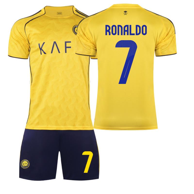 

Riyadh Home Jersey: Number 10 Mané, 7 Ronaldo, 79 Félix - Short Sleeve Football Kit S