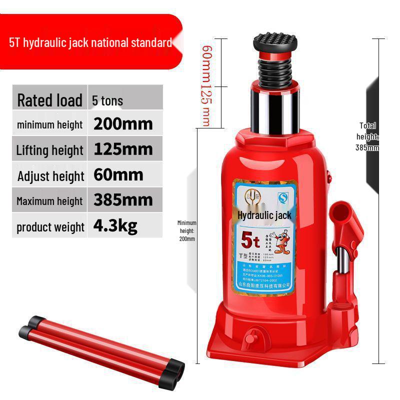 Hand-Operated Hydraulic Jack for Car Tire Changes, 2-3 Ton Capacity, Portable, Labor-Saving Tool