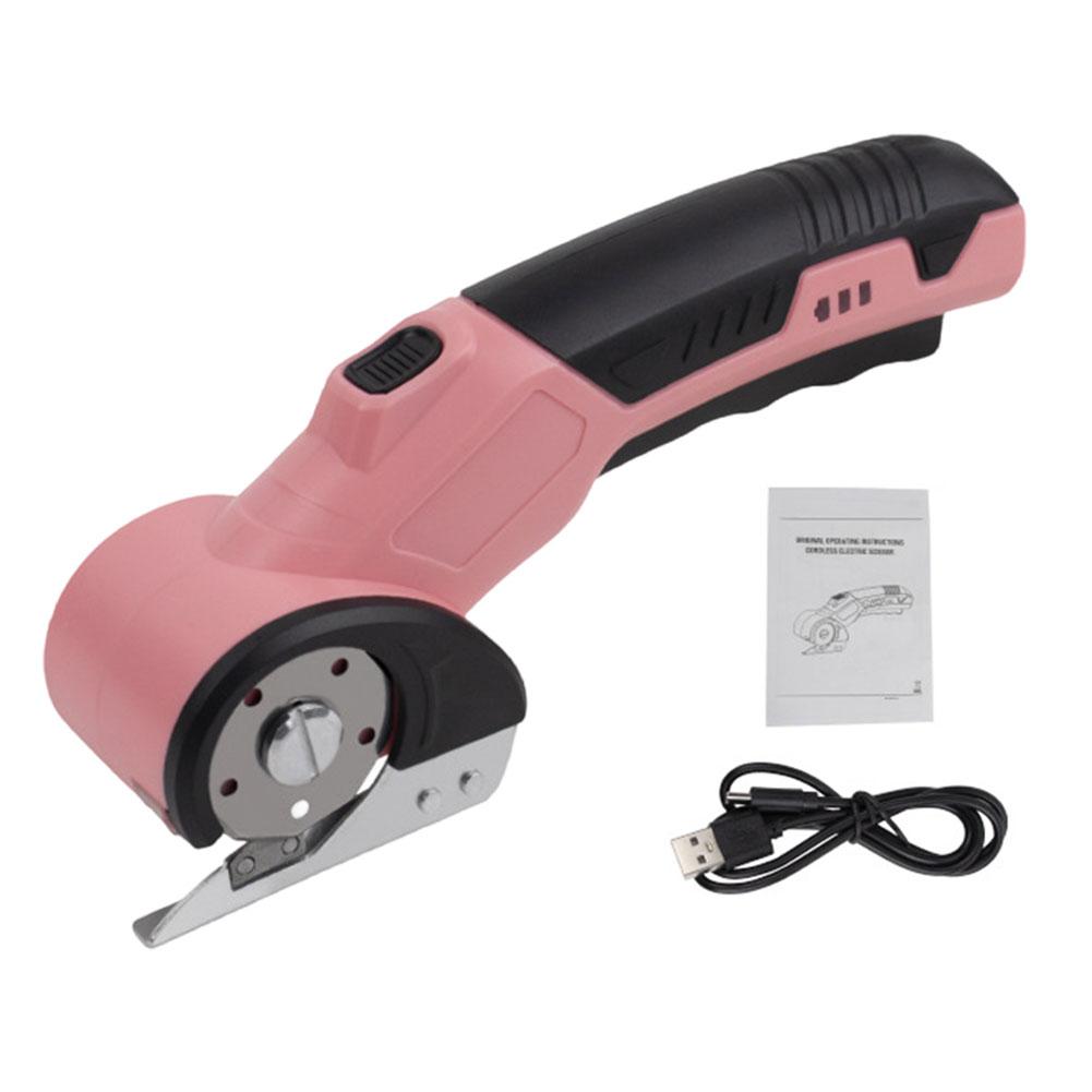 Cordless Electric Scissor with Safety Lock Rotary Cutter Rechargeable Power Cardboard Box Cutter for Carpet Leather Fabric Cloth