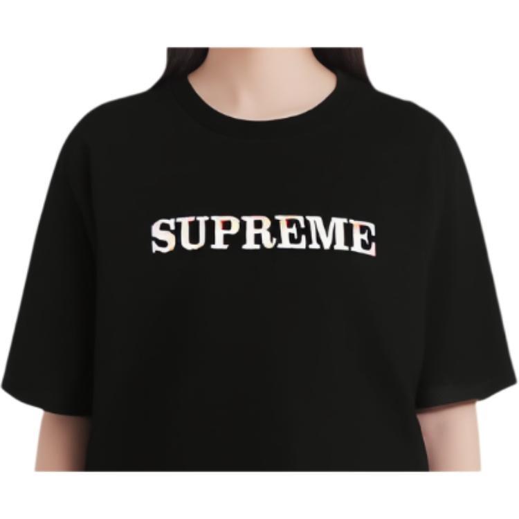 Supreme FW18 Floral Logo Tee Black Logo Tee Men's SUP-FW18-313