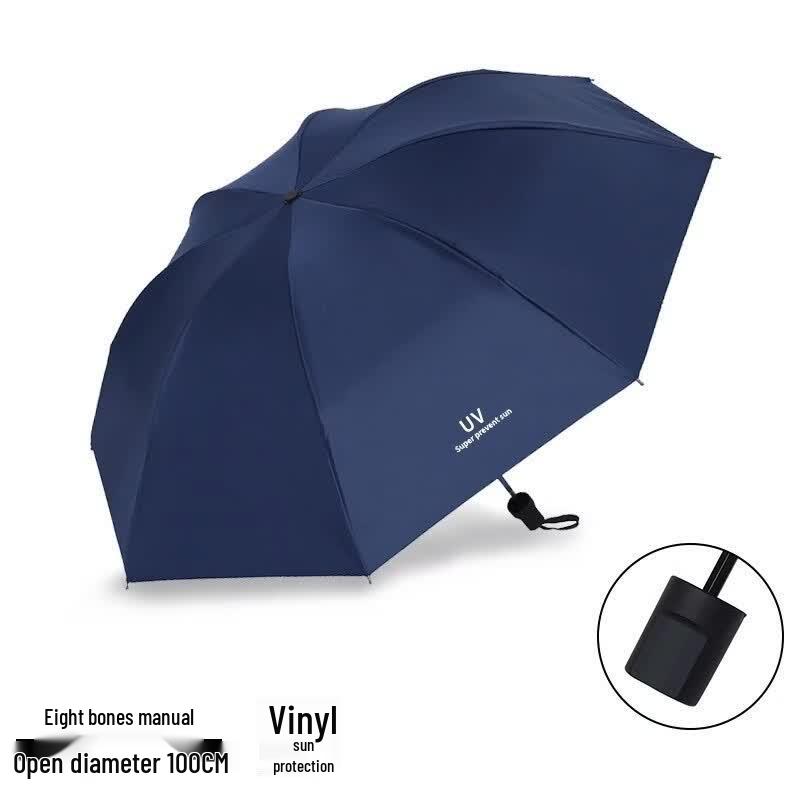 GELEITE UV Protection Dual-Use Black Glue Umbrella