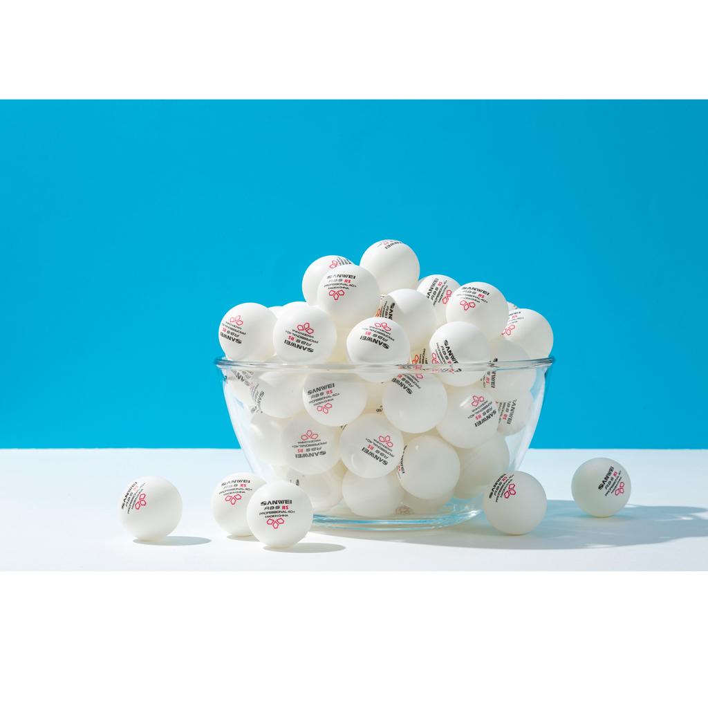 Palline da Ping Pong SANWEI RS 3 Stelle Cucite, Materiale ABS 40+, Alta Elasticità e Resistenti per Allenamento