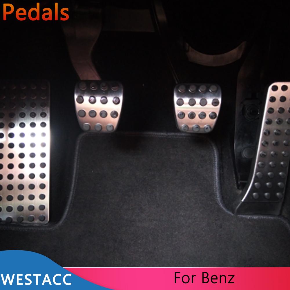 Car Pedals Gas Brake Clutch Rest Pedal Cover for Mercedes Benz C E S GLK SLK CLS SL-Class W203 W204 W211 W212