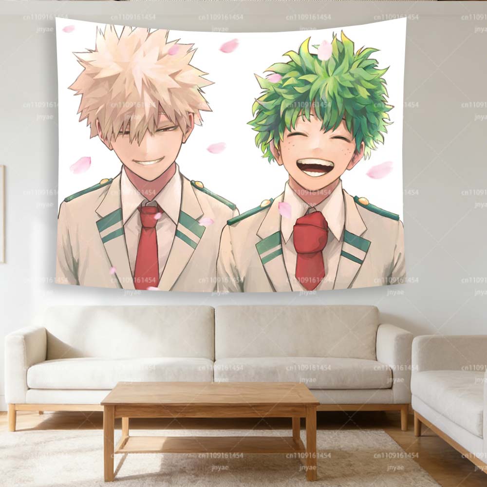My Hero Academia Bakugo  Deku Tapestry Anime Wall Hanging Home Decor Gift For Fans