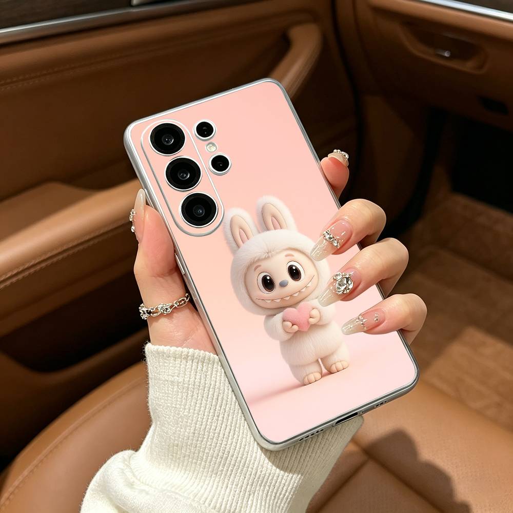 Cute-Labubus Clear Phone Case for Samsung S25, S24, S21, S22, S23, S30, Ultra, S20, Plus, FE, Lite