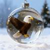 Bird Christmas Ball Ornament Shatterproof Plastic Clear Ball Ornament with Lifelike Birds Holiday Hanging Baubles for Xmas Tree Decor