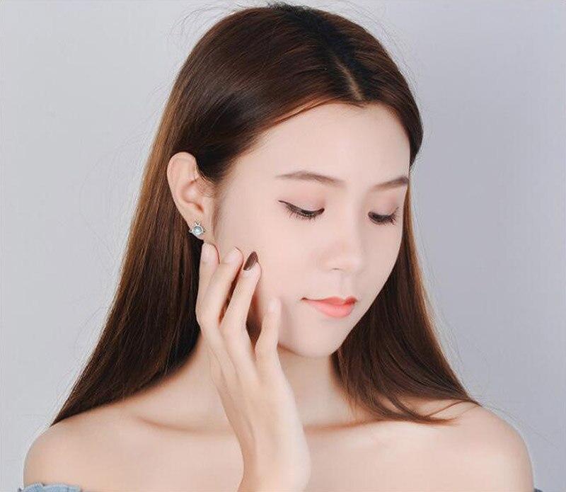 S  Tone New Arrival Jewelry High Quality Fashionable Fashionable Woman Ear Studs Blue Globe Planet Stud Earrings Girl Lady Souvenir