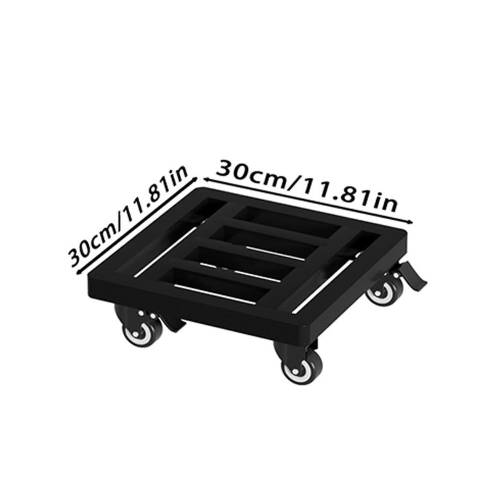 

Heavy Duty Movable Plant Pot Base Square Shape Flexible Wheels Mobile Roller Tray Strong Load-Bearing Sturdy Structure 40-40cm