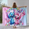 Couverture Flanelle Kawaii Point S Dessin Animé, Couverture Peluche Ultra Douce Chaude pour Maison Chambre à Coucher Lit Canapé Couverture Camping Pique-nique cadeau enfants