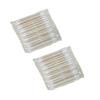 Dustproof Lid Press Cotton Swab Box Wall-mounted Press Type Cotton Swab Container Space-saving Easy Installation