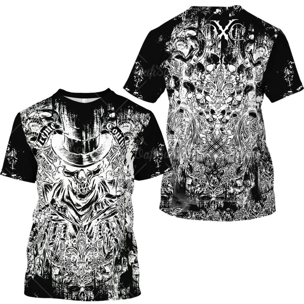 Archaic By Affliction Colisson pánské tričko Vintage 3D grafický potisk Tričko s krátkým rukávem Tričko Streetwear Oversized Oblečení Top