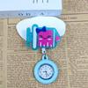 Shiny Cartoon Nurse & Doctor Badge Reel with Retractable PVC Pocket Watch Clip
