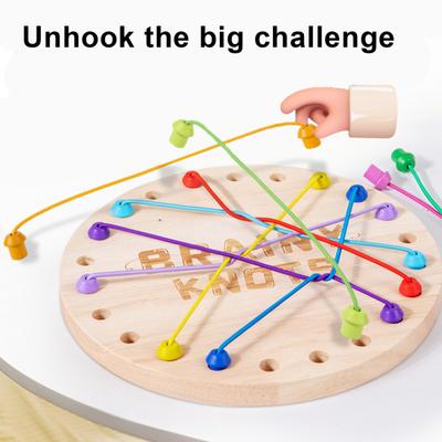 Yousheng 1 Set Kinder Seil Entwirrspiel Verdrehte Seilknoten Herausforderung Brettspiel Logisches Denken Interaktiv Pädagogisch Elastisches Seil Entknoten Spielzeug