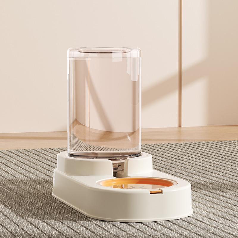 Portable Detachable Cat Face Split Feeder & Waterer with Built-in Measuring Ruler