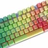 Thick PBT Dye Sub Keycaps Top Printed Fronts 108-Key   Rainbow Keycap For MX hes Gaming Mechanical Keyboard