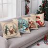 Santa And Snowman Pillowcase Designsuitable For Sofa Car Bedroom Decorative Cushion Cover Pillow Cover