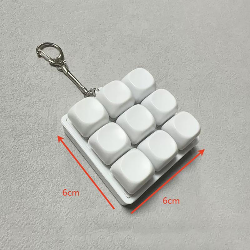 9 Keys Finger Keyboard Keycaps Fidget Toy Anti-Anxiety Point Keycaps Party Stress Relief Diy Keycaps Toy Keyboard Caps