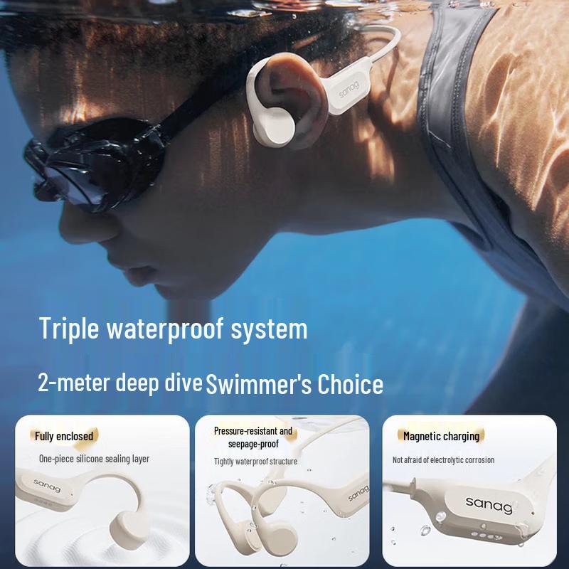 Saina B60S Pro 32GB IPX8 Waterproof Bone Conduction Sports Headphones