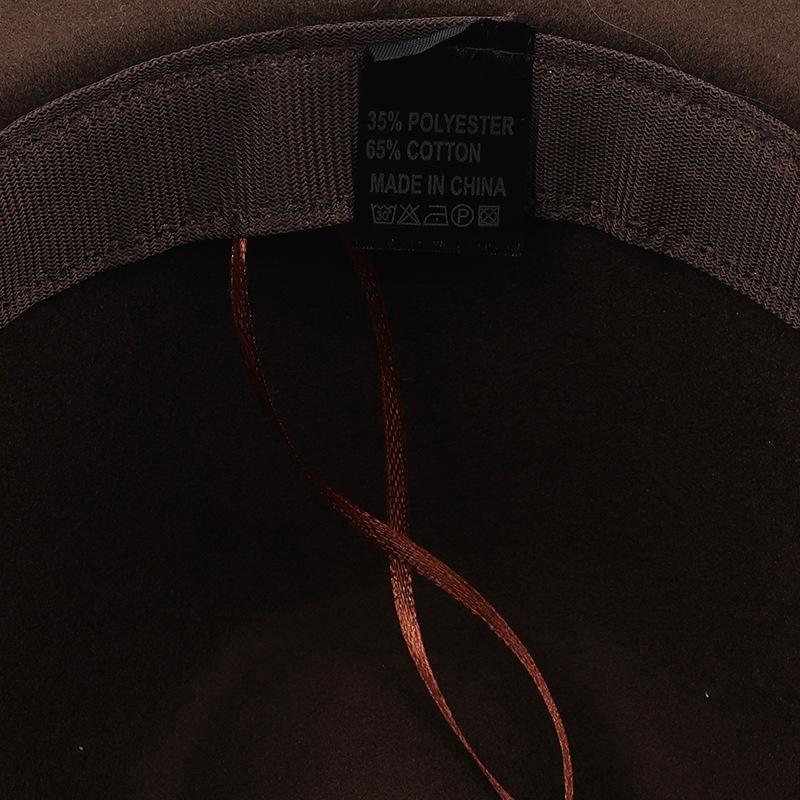 Brown British Style Jazz Feather Fedora Hat For Men And Women