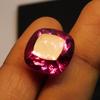 Natural Pink Square Cushion Cut 23 Ct CERTIFIED Enhanced Sapphire Loose Gemstone