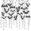 30PCS Glittered Bats Swirls Ceiling Ornament Bats Hanging Swirls Decoration A0KF