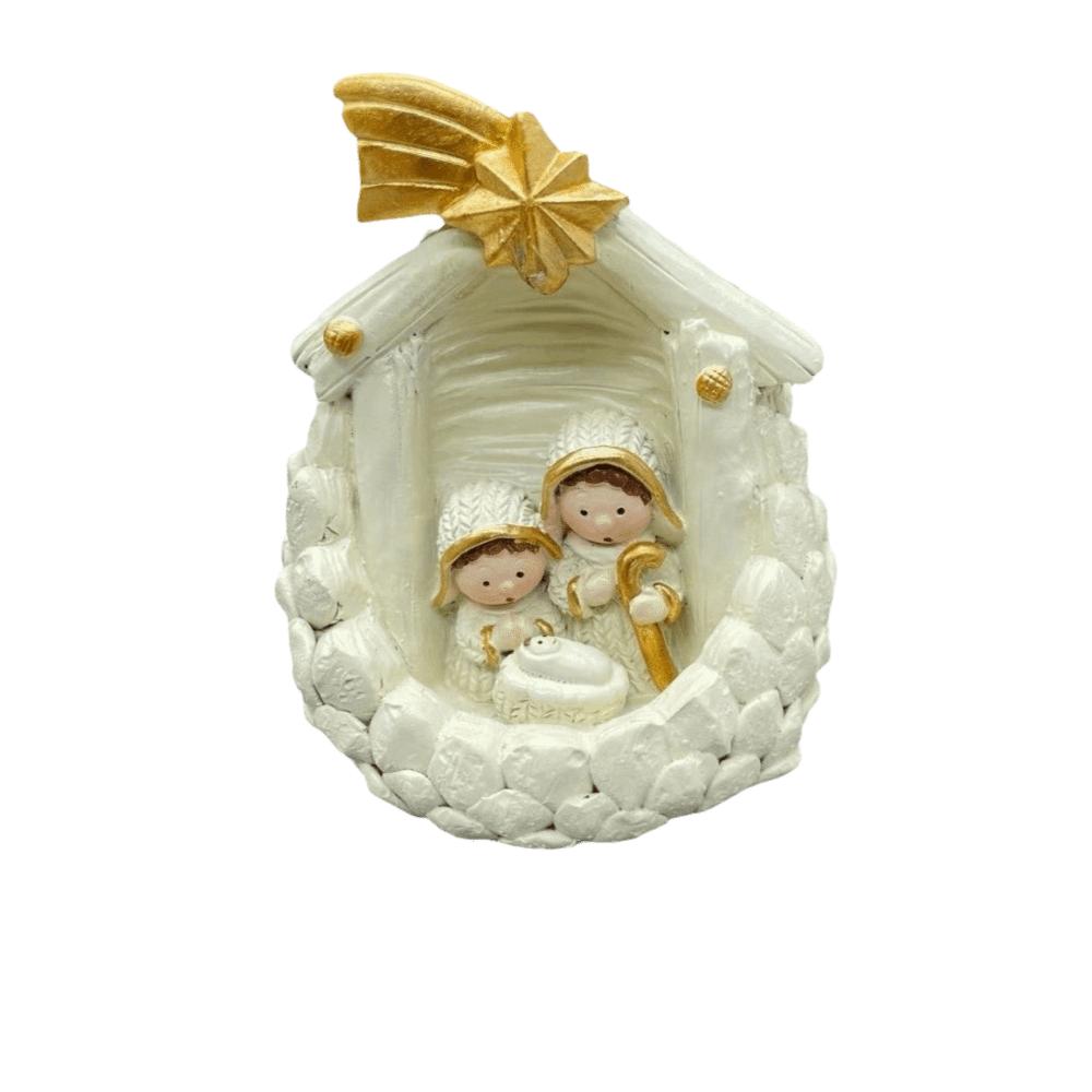Christian Jesus Christ Family Figurine Xmas Scene Decor Nativity Family Sculpture Church