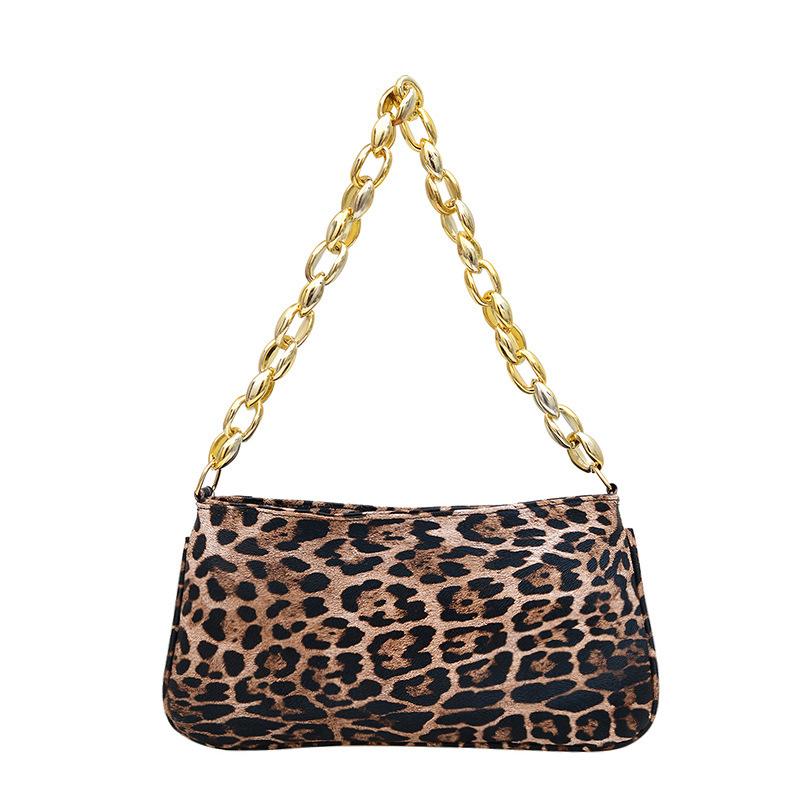

Модні і популярні осінні новинки жіночих сумок, сумка через плече з леопардовим принтом, універсальний ланцюжок, маленька сумка, сумка під пахвами.