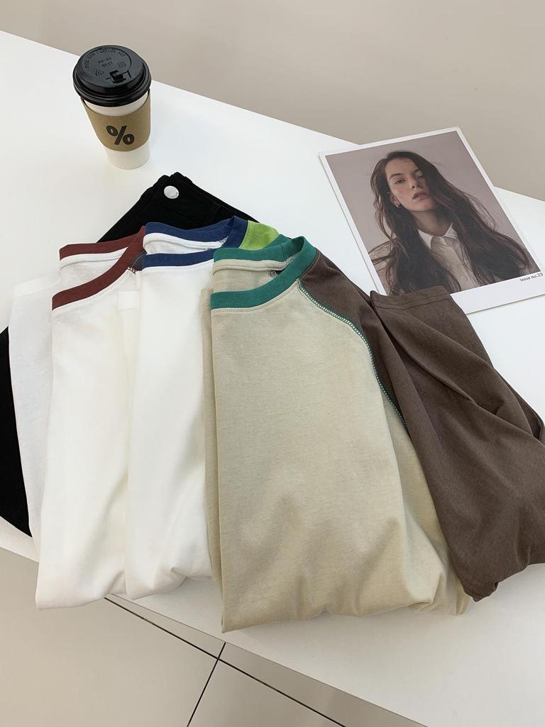 Snowflake Cotton Raglan Sleeve Sun Protection Cardigan Women's 2025 Summer Round Neck Oversized Long Sleeve T-shirt.