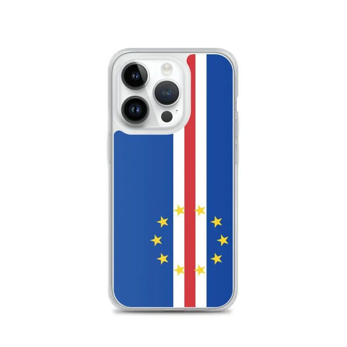 Funda iPhone - Cap-Vert - Drapeau - Souple - Multicolore - Compatible iPhone 14 Pro