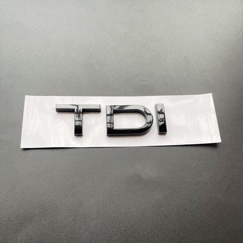 For Audi RS3 3D ABS Black Logo TDI Emblem Letters Car Trunk Badge For Audi A3 Sticker A1 A4 A5 A6 A7 A8 Q3 Q5 Q7 TDI Letters Accessories