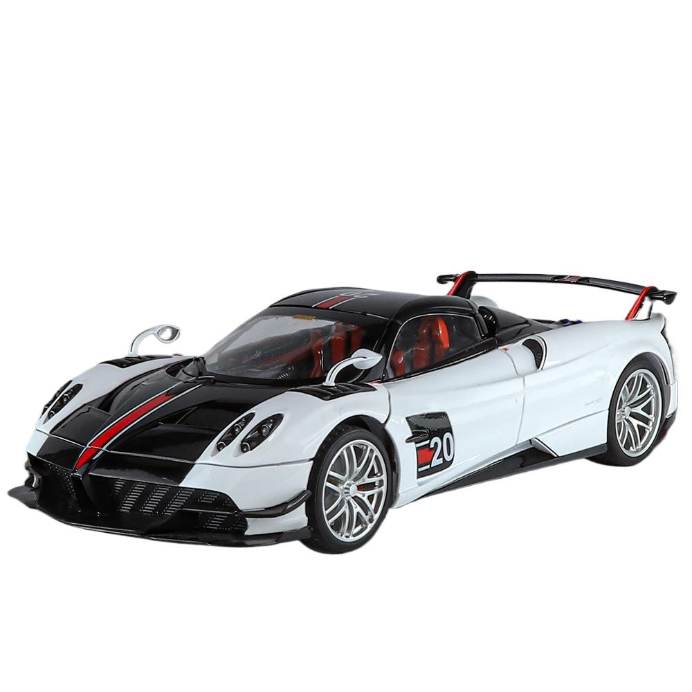 

1/18 Pagani Huayra BC Alloy Sports Model Diecast Metal Racing Car Vehicles Model Collection Sound Light Simulation Kids Toy Gift белый
