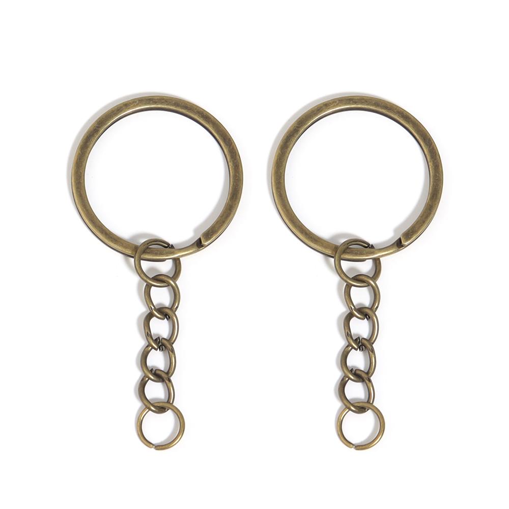 5/20Pcs 28mm Round Key Chains Key Rings Gold Color Split Rings Keychains For DIY Handmade Keyrings Jewelry Accessories Wholesale