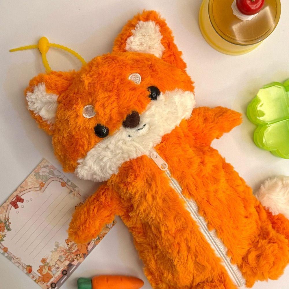 Plush Pen Bag Fox Doll Stationery Organizer High Quality Stationery Bag  Back To School Gift