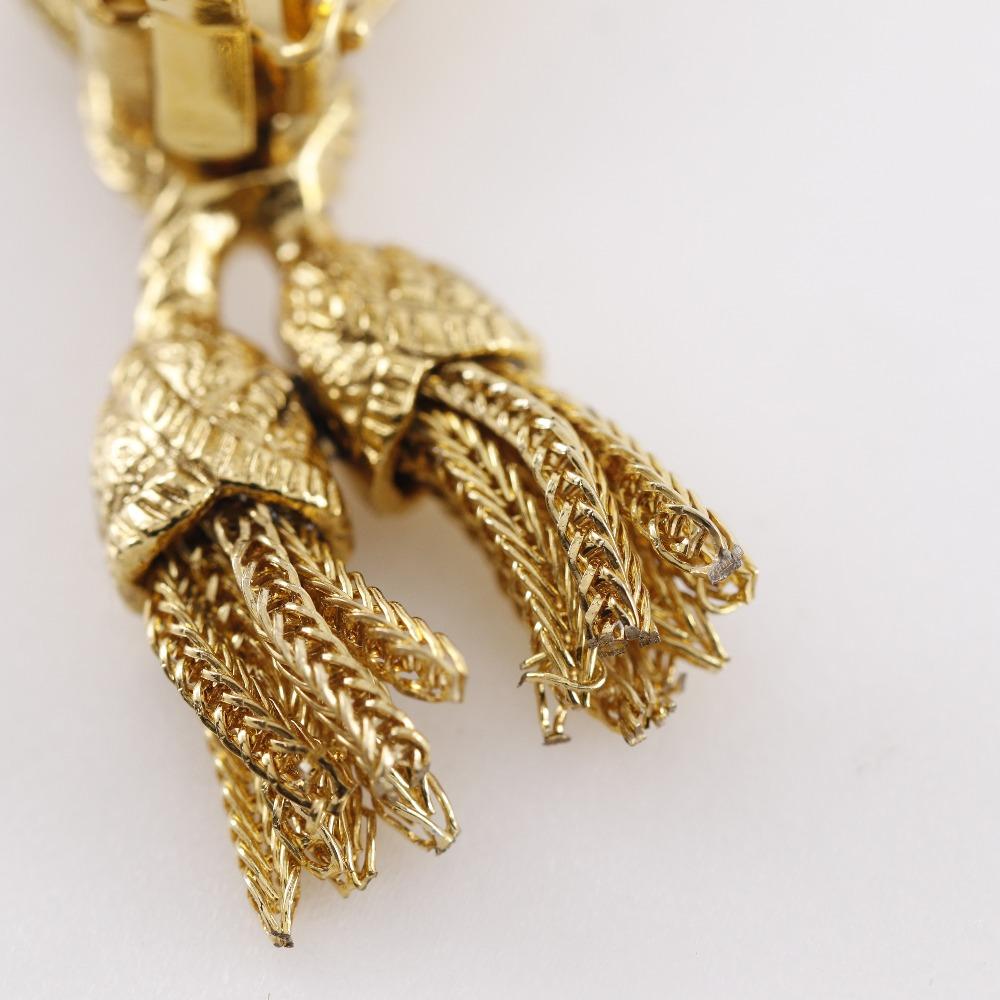 Sonia Rykiel Tassel Earring Plated Gold 17.3g Women Used