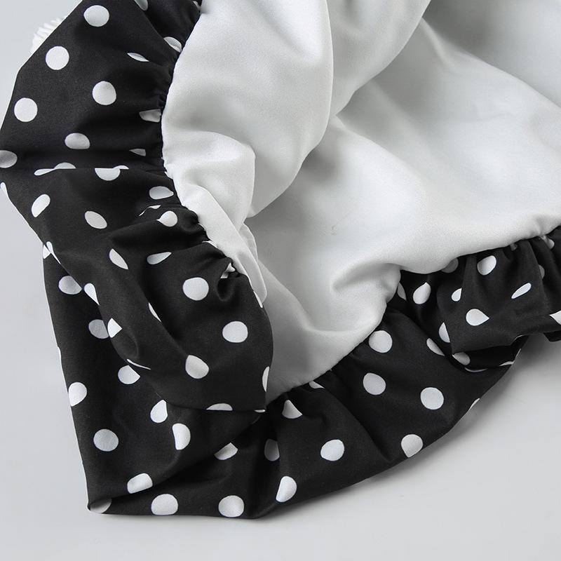 Casual Polka Dot Bud Skirts Fashion Contrast Color Gentle Sweet Mini Skirts For Girls Cute Elastic Waist Bottoms Spring