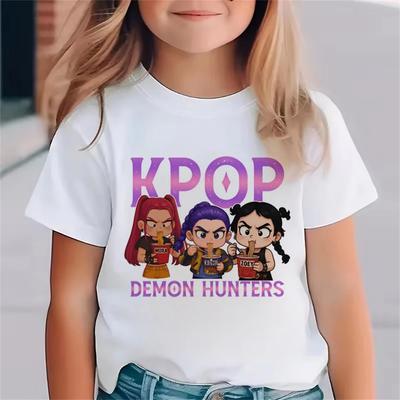 Módne filmové detské tričko KPop Lovci démonov Vtipný darček pre fanúšikov Tričko K-Pop Lovci démonov Oblečenie Cool dievčenské tričko Top