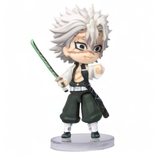 TAMASHII NATIONS Figuarts mini Demon Slayer: Kimetsu no Yaiba - Sanemi Shinazugawa, approximately 90mm, PVC/ABS painted action figure, 197422