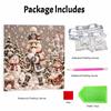 DIY Framed Pearl Painting Kit with Nutcracker and Snowmen Christmas Scene 5D Sparkling Bead Art Canvas Ready to Display Home Decor Gift Idea