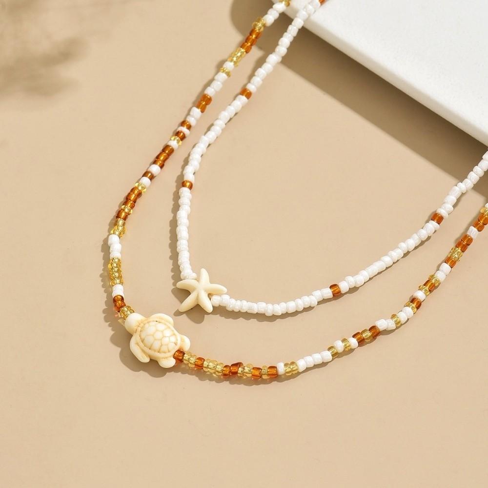 2 Stück/Set Seestern Bikini Bauchkette Körperschmuck Körperkette Schmuck Perlen Taillenkette Strand