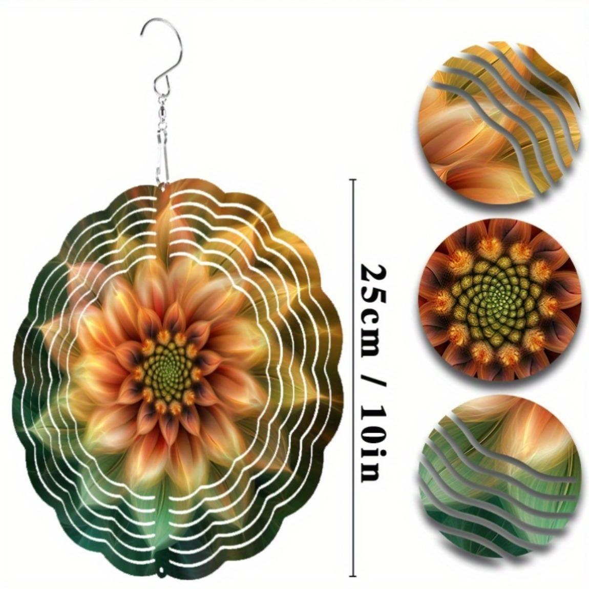 

10 Inch Hanging Wind Chime with 360 Degree Hook Dynamic Outdoor Decor for Garden Lawn Patio Spring Summer Gift for Friends Family 01A