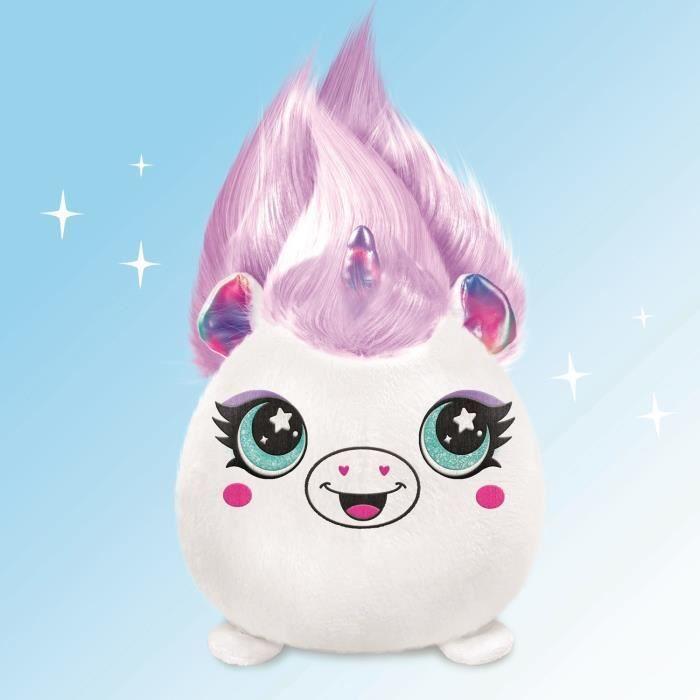 Peluche Squishy Hair'iffic a coiffer et décorer avec spray électronique, feutres, - Airbrush Plush -AIR 040- aléatoire Canal Toys