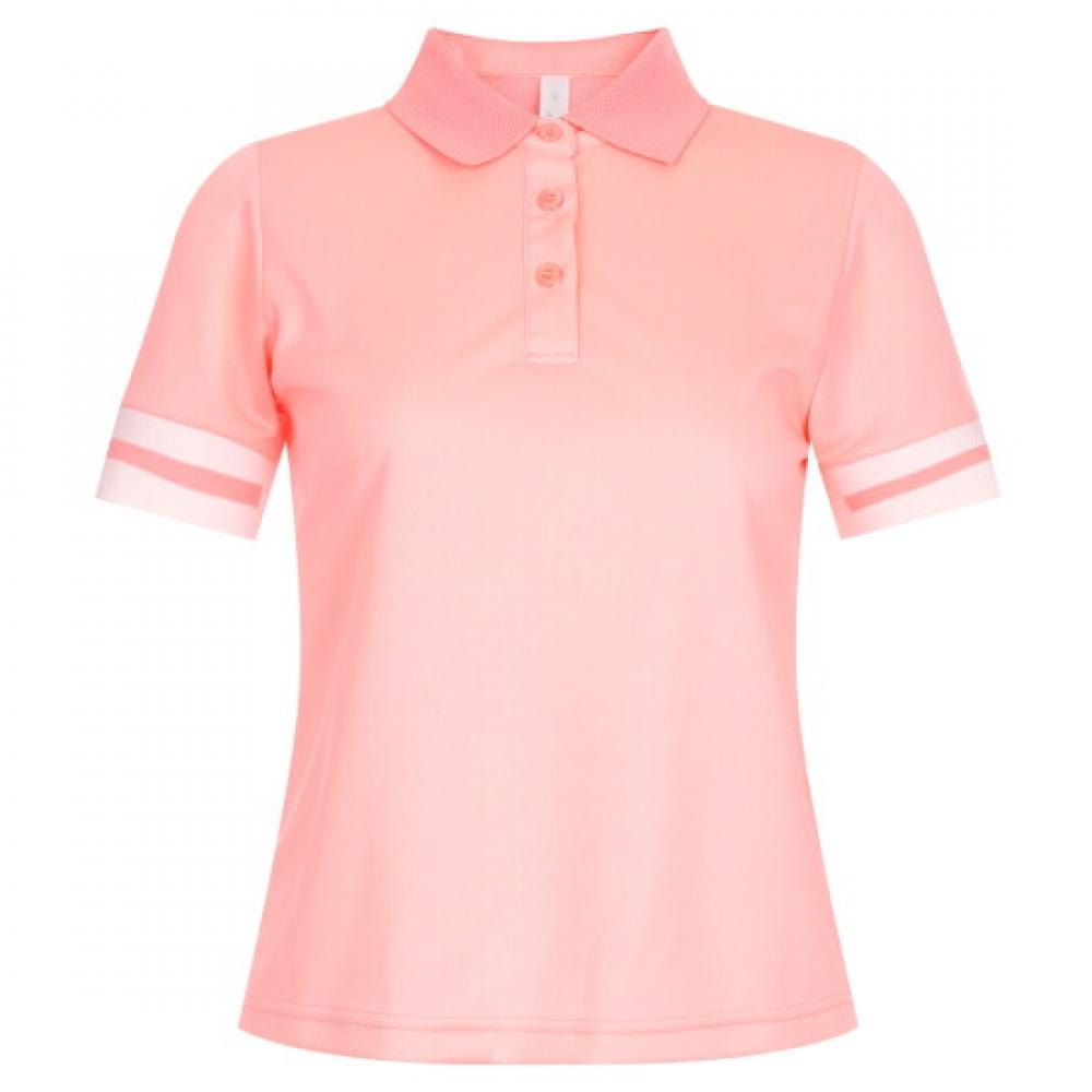 Shop Women Collar Neck Four Way STreTch ShorT Sleeve Golf T shirT Pink Lb Wsh