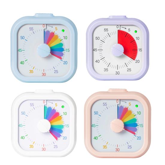 Visual Timer for Kids 60 Minute Rainbow Countdown with Silent Pause Function