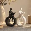 Unique Reading Companion Figurine 3D Printed Figurine, Abstract Reader Statue for Home Nordic Style Literary Desktop Ornament Decor, Modern Minimalist