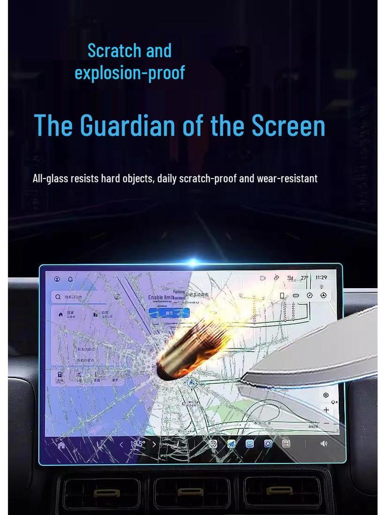 Tempered Film Screen Protector for Chery iCAR Super V23 Center Console, Fits 26 Models.