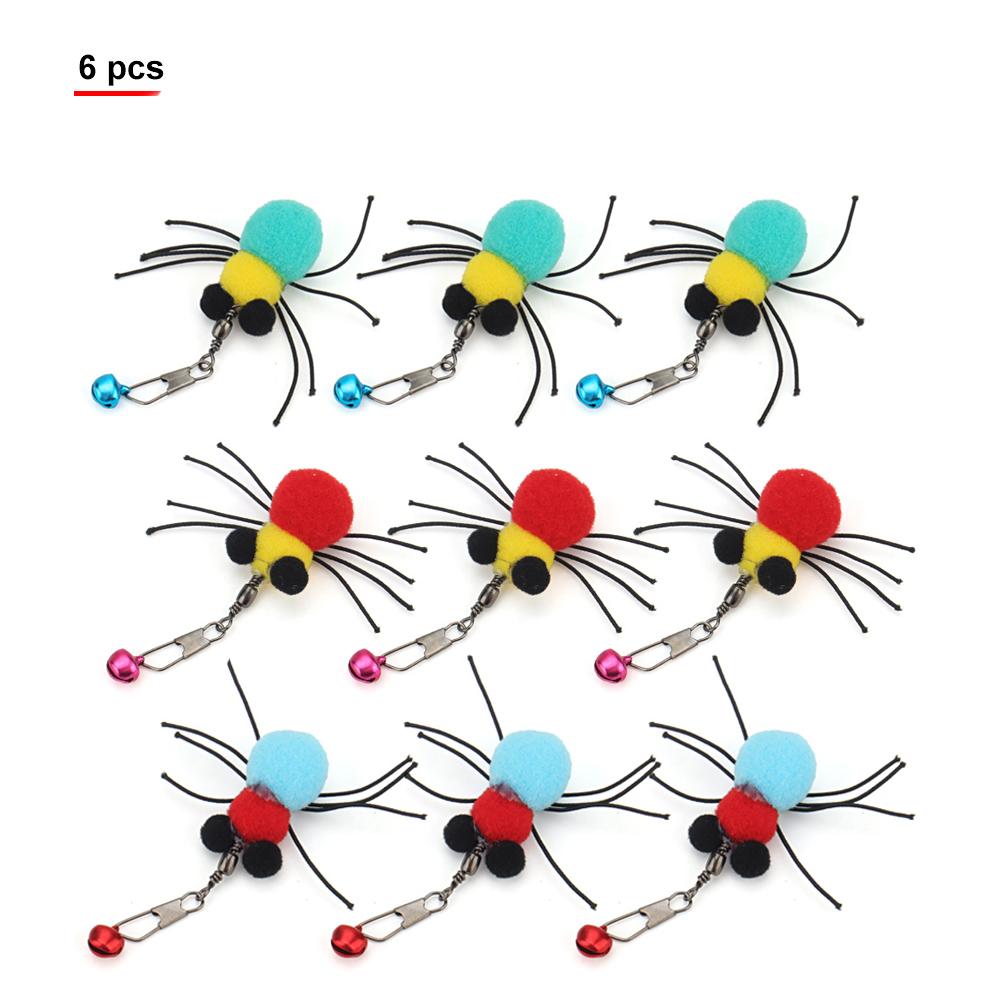 

9pcs Simulation Plush Spider Replacement Head Of Cat Teaser Stick Fun Pet Cat Toy