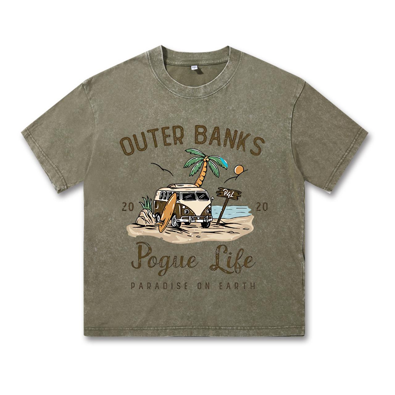 

Ретро стираная винтажная футболка рукава наружные банки хлопковая футболка графический аниме принт пуловер мужская хлопковая футболка женская одежда 3XL